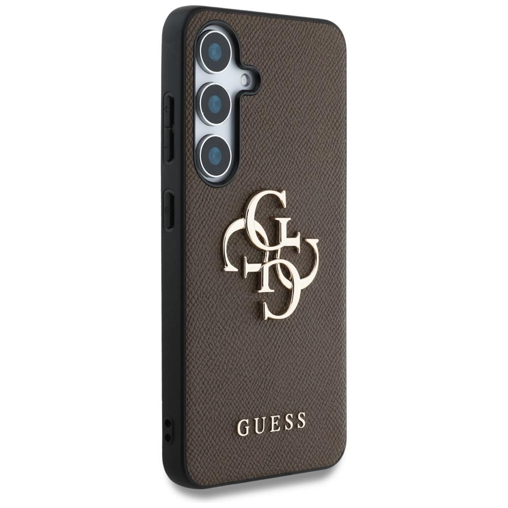 Etui do Samsung Galaxy S25 Plus Guess Grained 4G Classic Brązowe