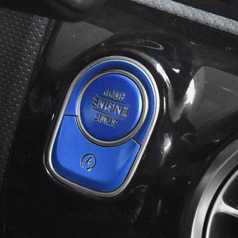 For Mercedes Benz A Class W177 A180 A200 A250 Car One Click Push Start Button Stickers Trim Switch Hood