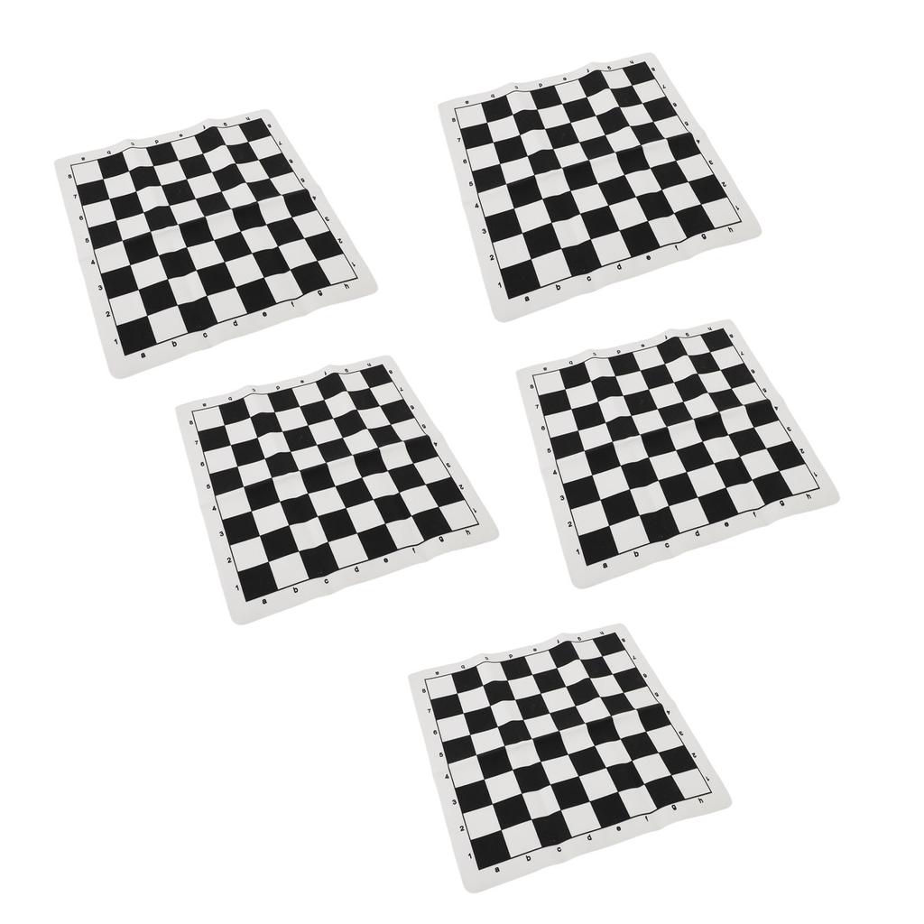 5 шт. рулонных шахматных досок 13,8 дюйма из искусственной кожи рулонная шахматная доска портативный международный шахматный коврик