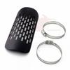 Black /Chrome Motorcycle Curved Exhaust Muffler Pipe Heat Shield Cover Guard Protector Universal for Honda Harley