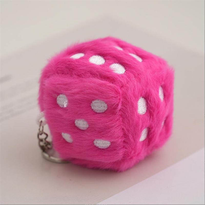 Simulation Dice Plush Toys for Children's Digital Puzzle Enlightenment Doll Bag Pendant Key Chain 6Cm