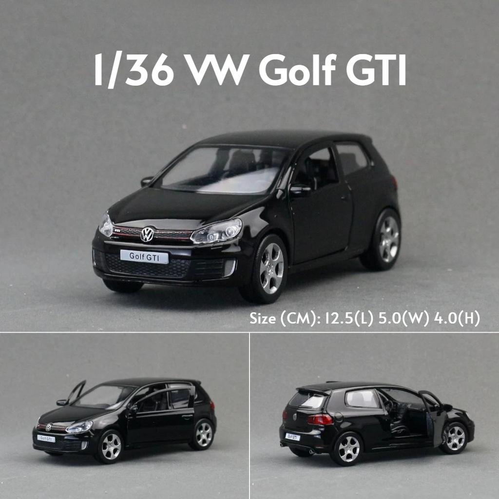 1/36 Volkswagen Golf GTI Игрушечная модель автомобиля для детей Металлическая литая миниатюрная коллекция Подарок для детей Мальчиков Ребенка