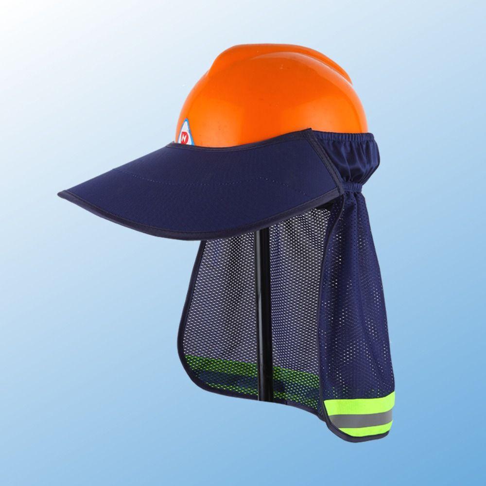 Netting Reflective Hat Brim Breathable Safety Helmet Sunshade Reflective Stripe Cap Cover  Travel