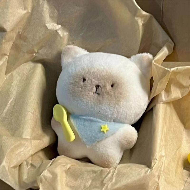 Милый сиамский кот, плюшевая игрушка, мультяшный котенок, кулон, мягкая кукла, брелок для ключей, кольцо для ключей, рюкзак, сумка, декор