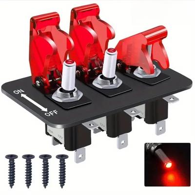 24 В 12 В панель переключателей для гоночного автомобиля, стартер, кнопка зажигания, свет, тумблер, 20 А, предохранитель, аксессуары для лодки, грузовика, прицепа, автофургона