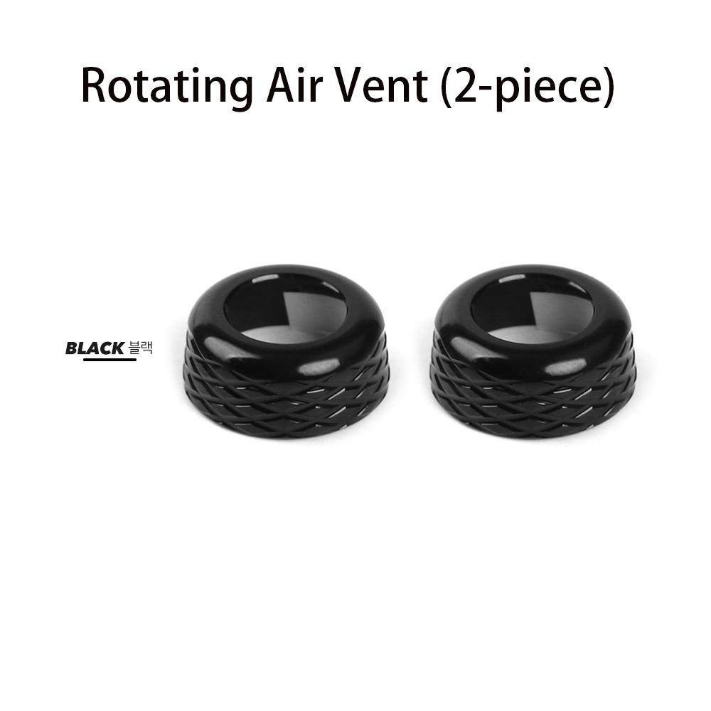 Car Interior Trim Accessories Rotating Air Vent Knob Ring Cover Trim Aluminium Alloy Material For KIA Stinger 2018~ LHD/RHD