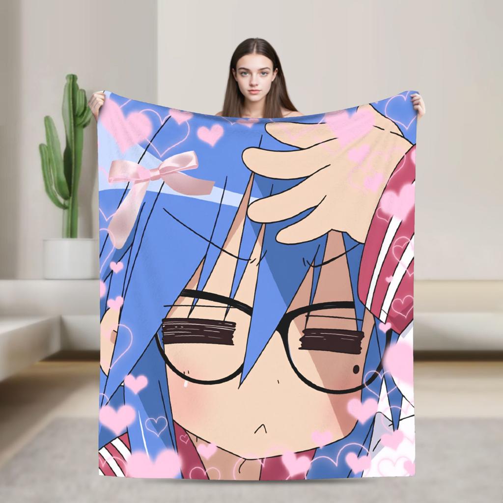 Konata izumi L-Lucky S-Star Blanket Warm Novelty Plush Bedding Throws For Child Couch Bed Flannel Bedspread Bed Cover