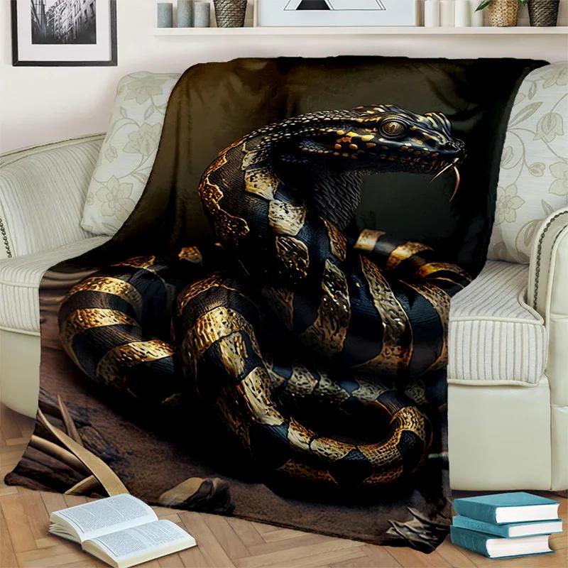 Готическое одеяло со змеей и змеей Python Viper, мягкое одеяло для дома, спальни, кровати, дивана, пикника, путешествия, офиса, одеяло, детское одеяло