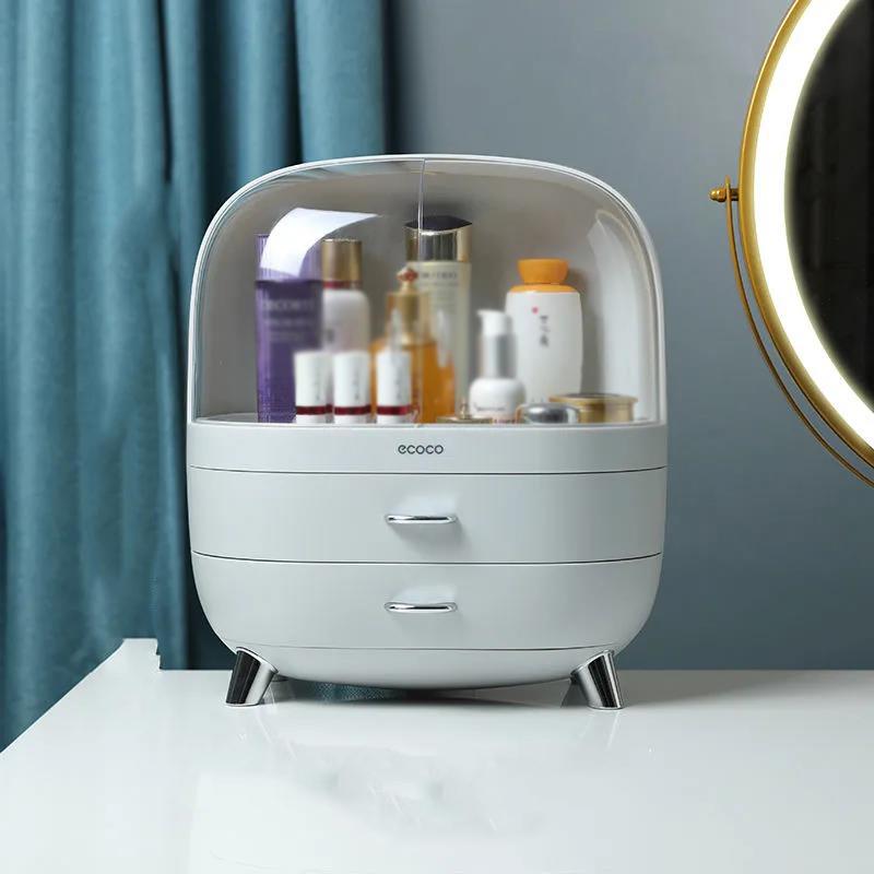 Модная акриловая косметическая коробка, прозрачный ящик для макияжа, ювелирных изделий, домашние коробки для хранения, многофункциональный дорожный косметический органайзер