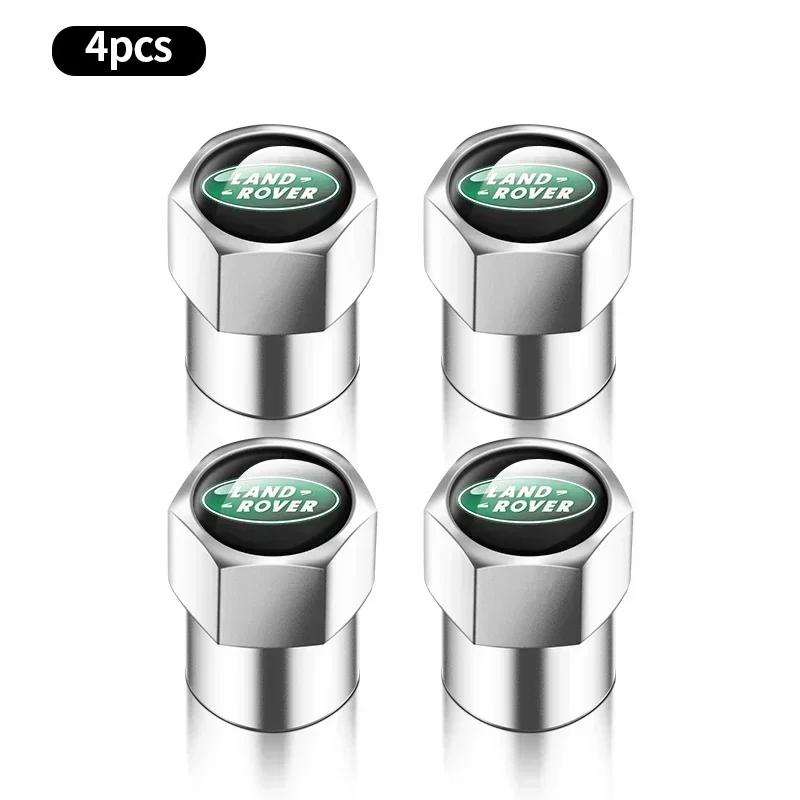 4Pcs Metal Car Wheel Tire Air Valve Caps Stem Covers For Land Rover Range Rover Evoque 3 4 Defender Discovery Freelander SA7