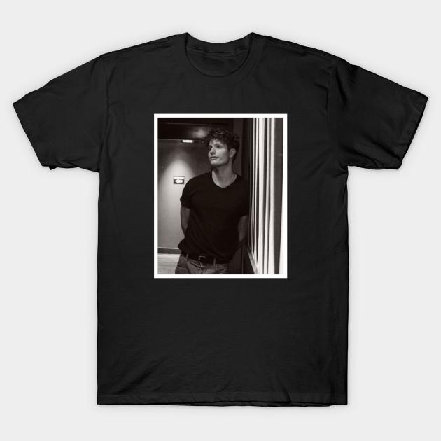Asian Size Men Black Print T-shirt Matt Rife No-Cut Heat Transfer Print Cotton Tshirt