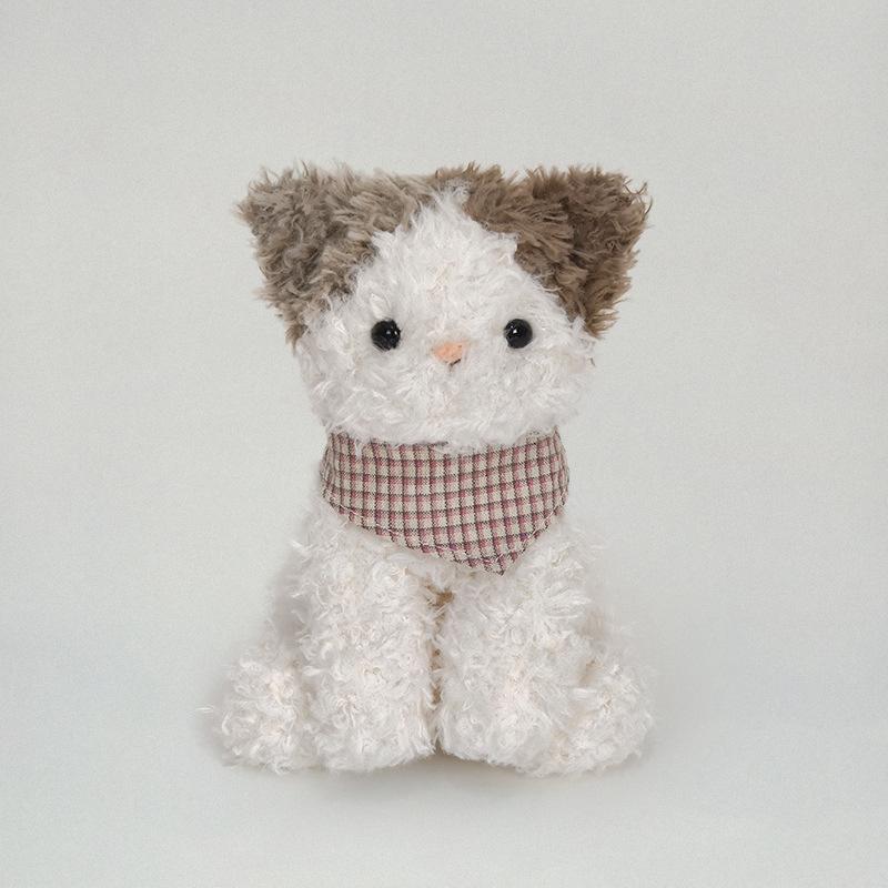 Farm small animal series doll doll cartoon sitting curly puppy kitten plush toy doll