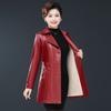Leather Jacket for Women Aged 40 To 60, Slim Fit, Fashionable, Middle-aged and Elderly, Jacket and Top