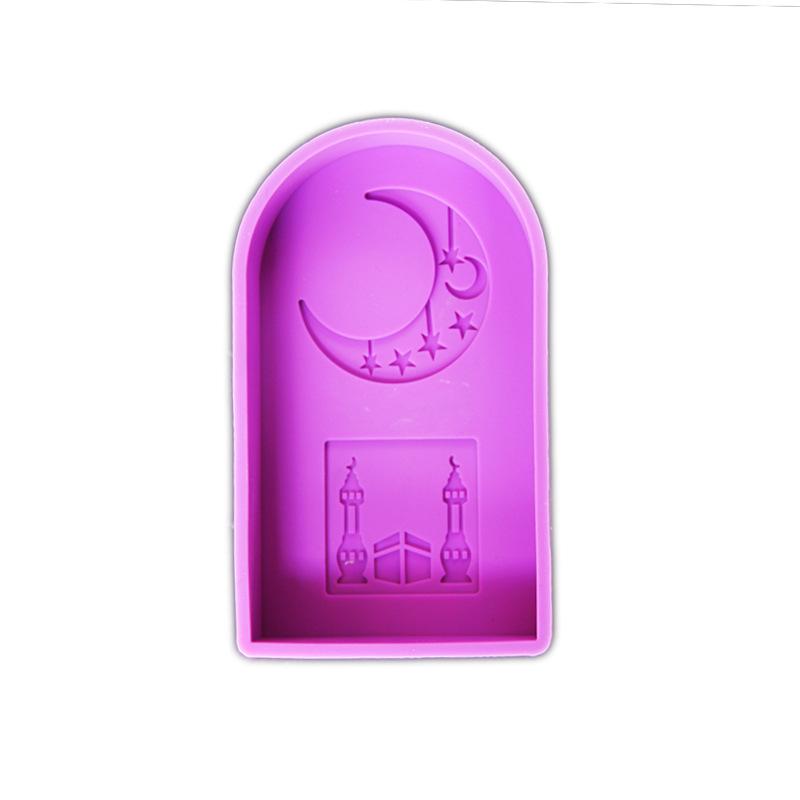Силиконовая форма для свечей со звездным ароматом, 3D-мандала, полумесяц, арочная гипсовая форма, Ид Мубарак, Рамадан, декор, инструменты для изготовления украшений