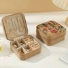 Cork Wood Jewelry Storage Box Portable Necklace Display Case  Travel Supplies