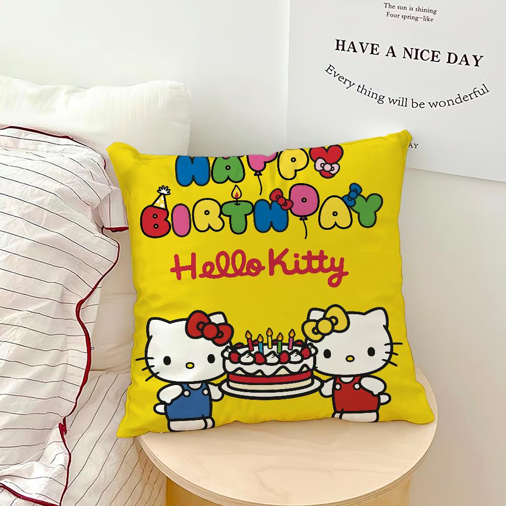 Cartoon Cute Pink Kawaii H-Hello K-Kitty Cat Sro Comfort Soft Hogar Pillowcase Sofa Living Room Bed Home Decor Protective Covers