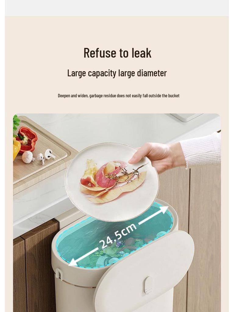 Wall-Mounted Trash Can with Lid for Bathroom, Toilet, Kitchen, or Household Use - High-End Crevice Storage Solution