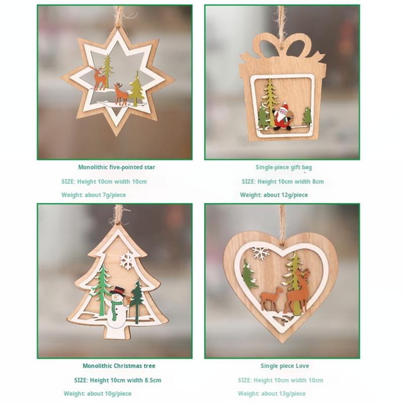 Подвеска в виде пятиконечной звезды, рождественский гном, деревянная подвеска, украшение для дома, новогодний подарок, рождественские украшения, бусина-колокольчик с Рождеством