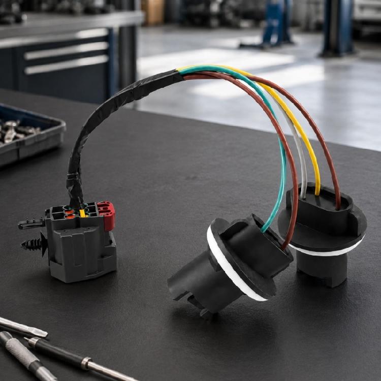 Tail Lamp Repair Wiring Harness 68004166AC, Rear Light Wire Lead Assembly with Plastic Housing for 2007-2018 Vehicle Lighting Maintenance Work