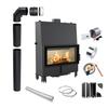 Water Jacket Fireplace KRATKI LUCY 20 kW FI200 + Pipes & Installation Kit