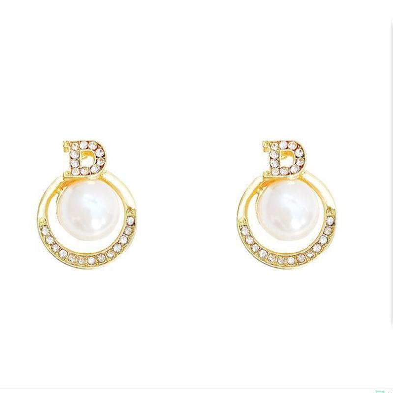 Элегантные модные корейские серьги-гвоздики с жемчугом и цирконием для женщин и девушек, подарочные ювелирные изделия оптом