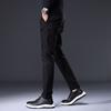 Осенне-зимние новые повседневные брюки с начесом, мужские хлопковые брюки, деловые прямые брюки, тонкие корейские мужские брюки