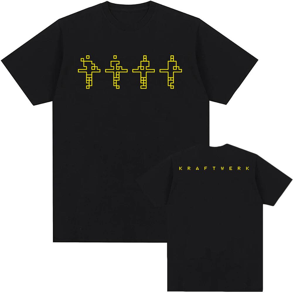 Футболка с графическим принтом Kraftwerk, с коротким рукавом, хлопковые футболки, унисекс, уличная мода, хип-хоп мода, повседневная футболка, футболки