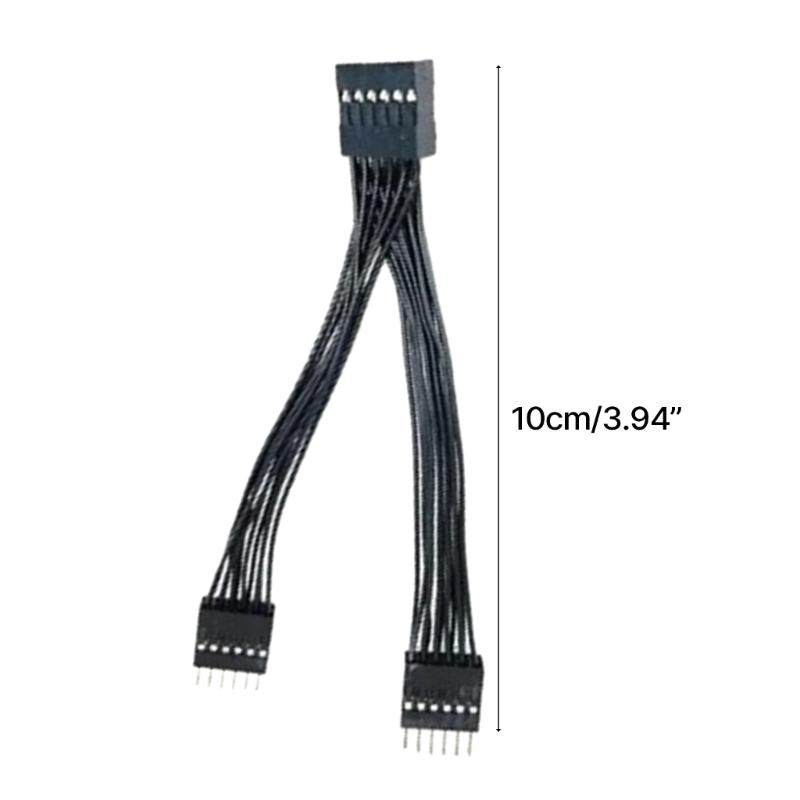 USB 11PIN разветвительный кабель для подключения двух устройств к материнской плате компьютера, стабильная передача данных и шнур для зарядки