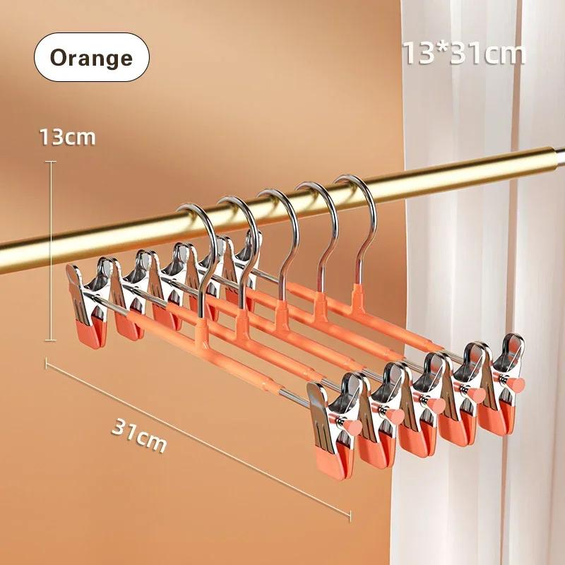 Вешалки для брюк с зажимами 5 шт. Регулируемые вешалки для юбок для женщин Нескользящая вешалка для брюк для джинсов Вешалки для одежды для брюк