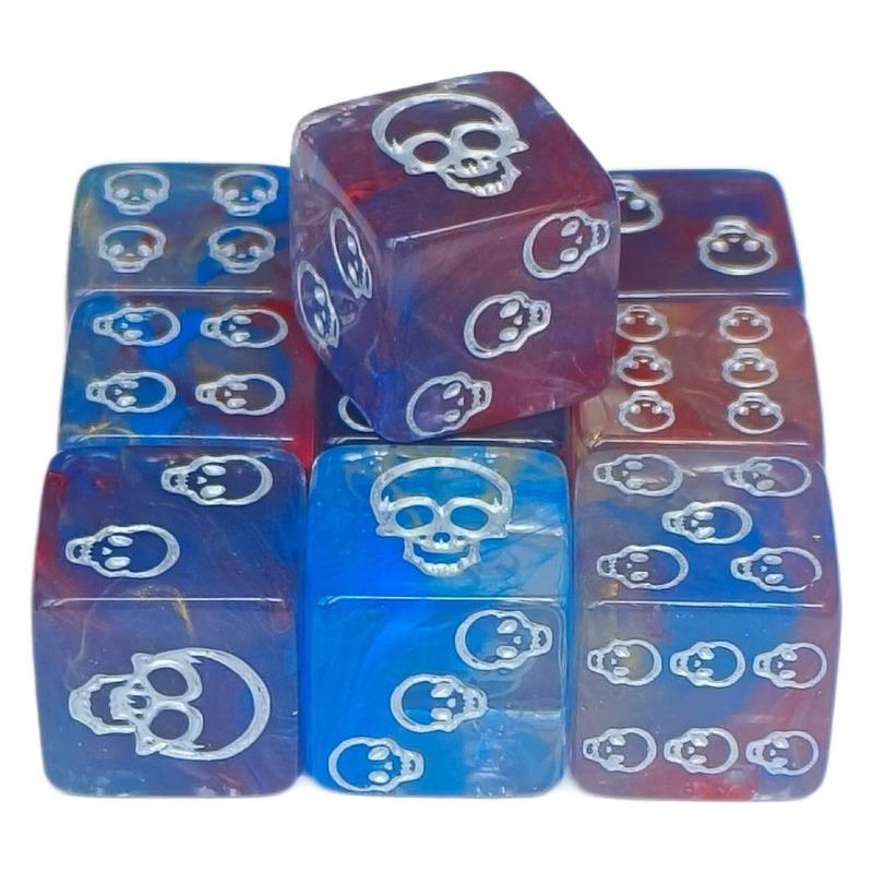 10pcs/lot 16mm New D6 Polyhedral Dice 6-Sided Acrylic Mix Color Game Dice Set Probability Table Game Board Game Entertainment