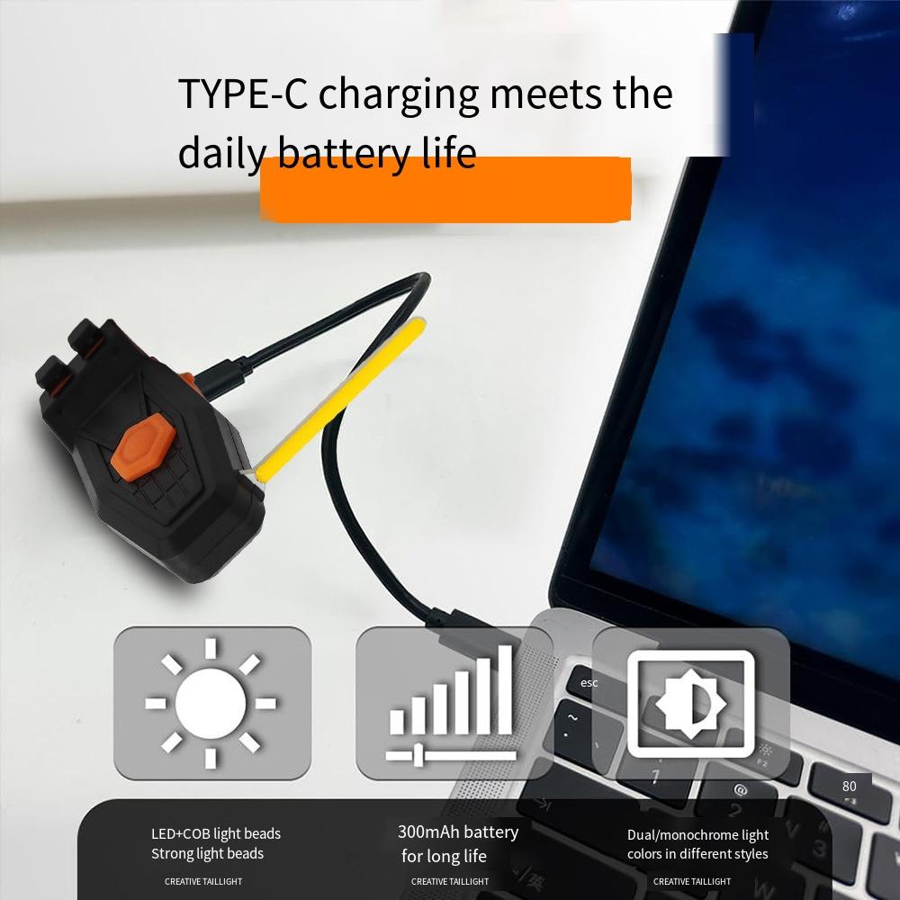 1 шт. велосипедный задний фонарь для проточной воды USB зарядка для горного велосипеда ночная езда на шоссейном велосипеде подсветка для езды на велосипеде спортивное украшение