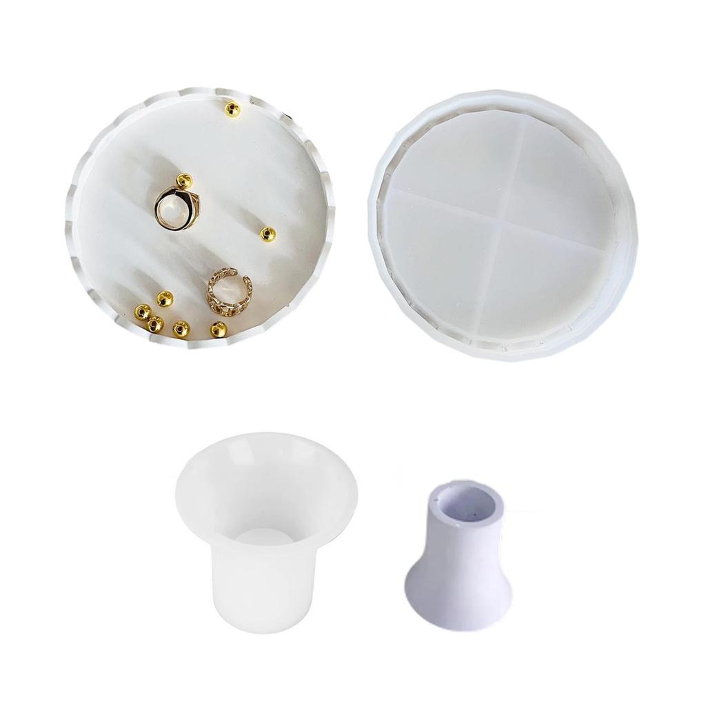 2Pieces High Quality Silicone Molds For Crafting Elegant Round Lace Trays Ideal For Baking Enthusiasts And Homemakers