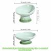 Flower Shape Ceramic Cat Bowl Anti-Tip Tall Footed Pet Food Water Feeders Anti-Slip Oblique Mouth Elevated Cat Bowl