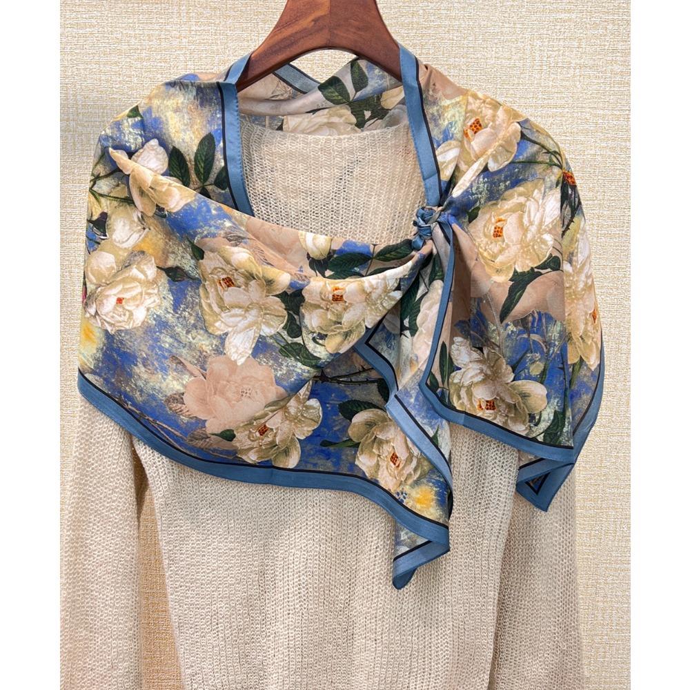 Rose Silk Mulberry Silk Long Strip Silk Scarf Streamer Collar Scarf Long Scarf Women'S Tie Silk