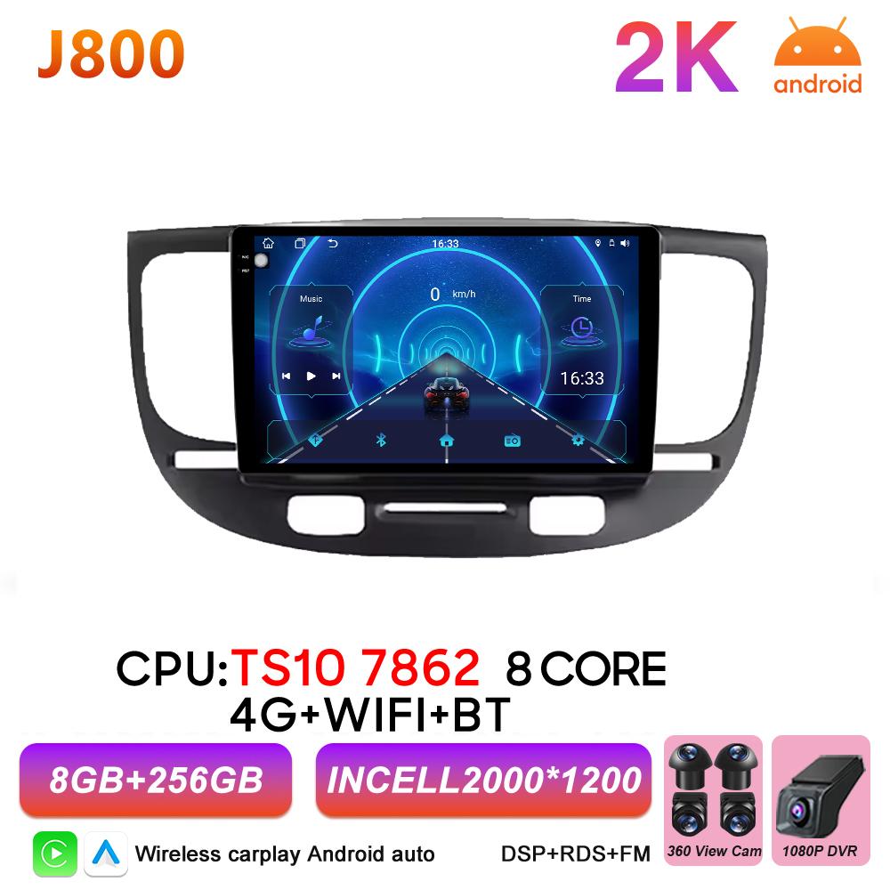 Android 16 Carplay For Kia RiO 2 RIO2 2005 2006 2007-2011 Multimedia Player Touch Screen Bluetooth 2k GPS Navigation 5G Wifi