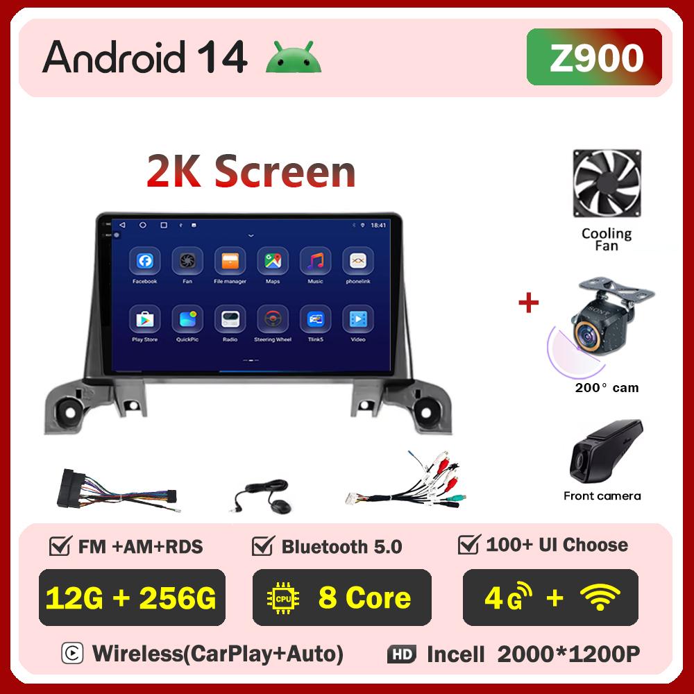 Автомагнитола Android 14 для Peugeot5008 4008 3008 2017-2020 Интеллектуальные автомобильные системы Сенсорный экран GPS-навигация Без 2din DVD RDS