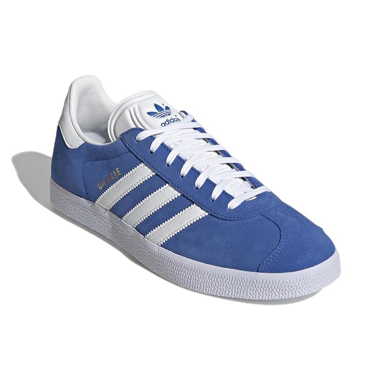 adidas Кроссовки унисекс Gazelle сине-белые облачно-белые золотисто-металлические GX2207