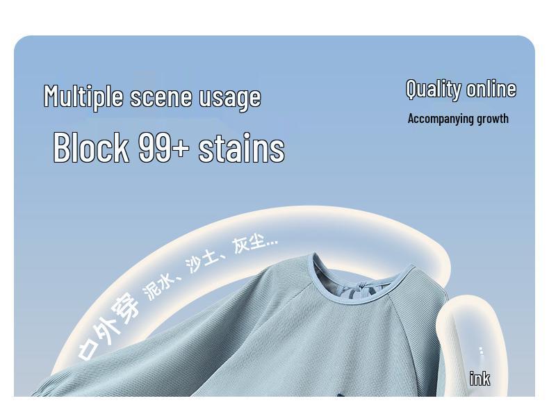 Nidoran 2025 Fleece-Lined Winter Smock for Kids - Anti-Stain and Warm Bib for Boys and Girls