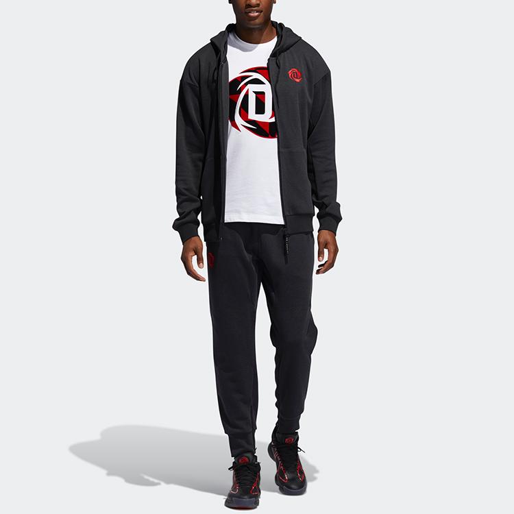 Adidas Crossup FZ Basketball Hoodie Jacket Men Outerwear Black EJ2145