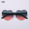 Adults Colorful Candy Color Party Sun Glasses Shades Heart Glasses Heart-shaped Sunglasses