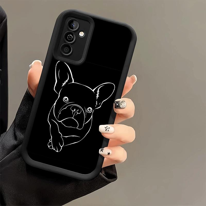 Чехол для телефона Samsung Galaxy S26 S25 Ultra S24 FE Французский бульдог Черный Дизайн Оболочка S23 Plus S22 + S21 S20 5G Мягкий Силикон Забавный