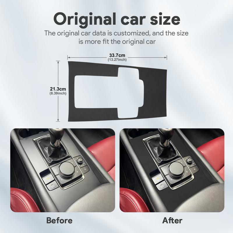 Наклейка с отделкой из замши для Mazda 3 Axela BP 2024 2025 Центральная панель переключения передач (МКПП) автомобиля