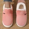 Winter 2024 Plush-Lined Thick-Soled Cotton Slippers for Outdoor & Indoor Wear