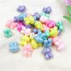 Acrylic 10pcs for Bracelet Necklace Making Materials Bowknot Handmade Beads Mixing Candy Color DIY Jewelry Accessories Pendants Flower Cat Paw