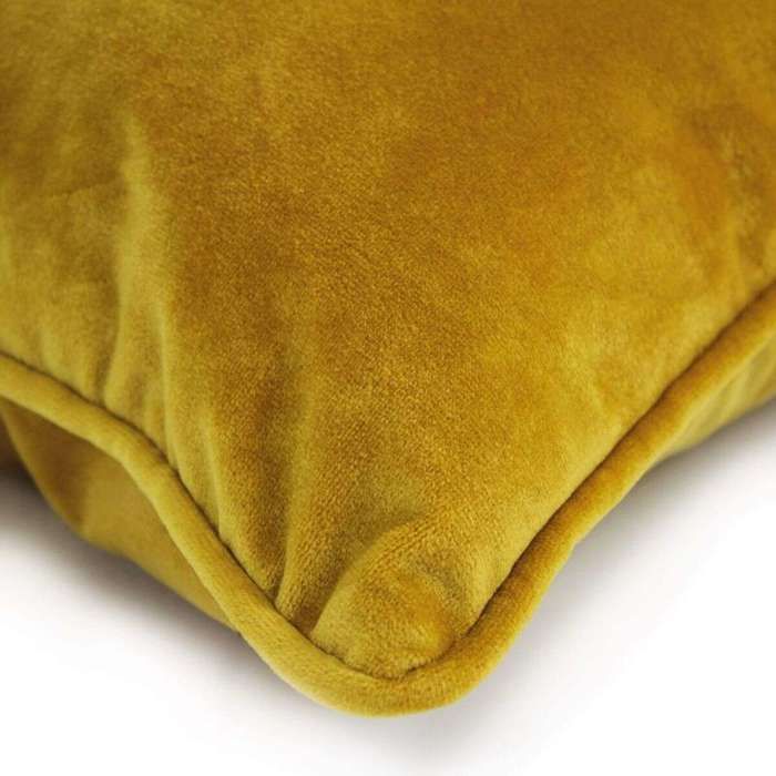 Yellow Velvet Cushion 60x40
