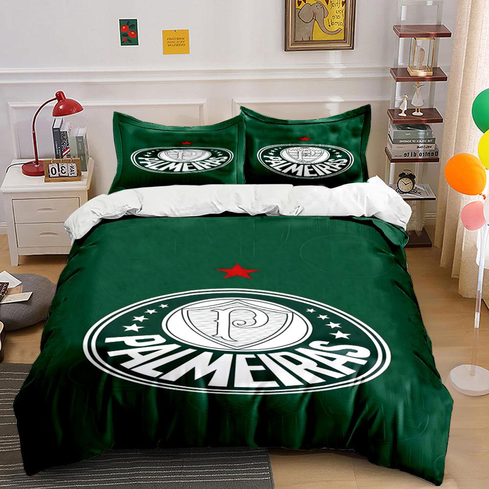Green Palmeiras logo pattern. Bedding sets Duvet cover sets Duvet covers Pillowcases(1 * Duvet Cover 2 * Pillowcases without duvet insert)