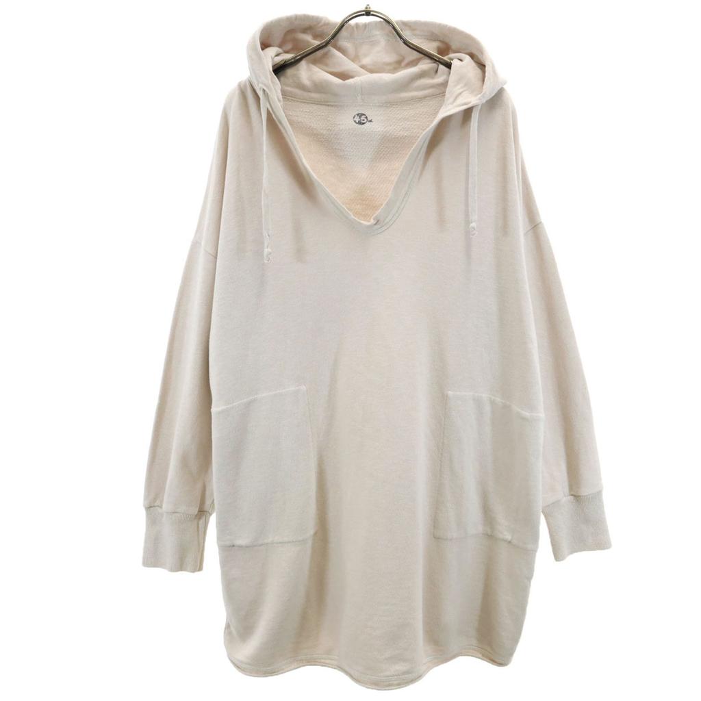 R by 45rpm Made In Japan Long Sleeve Tunic Beige One-piece Sweatshirt Women Used
