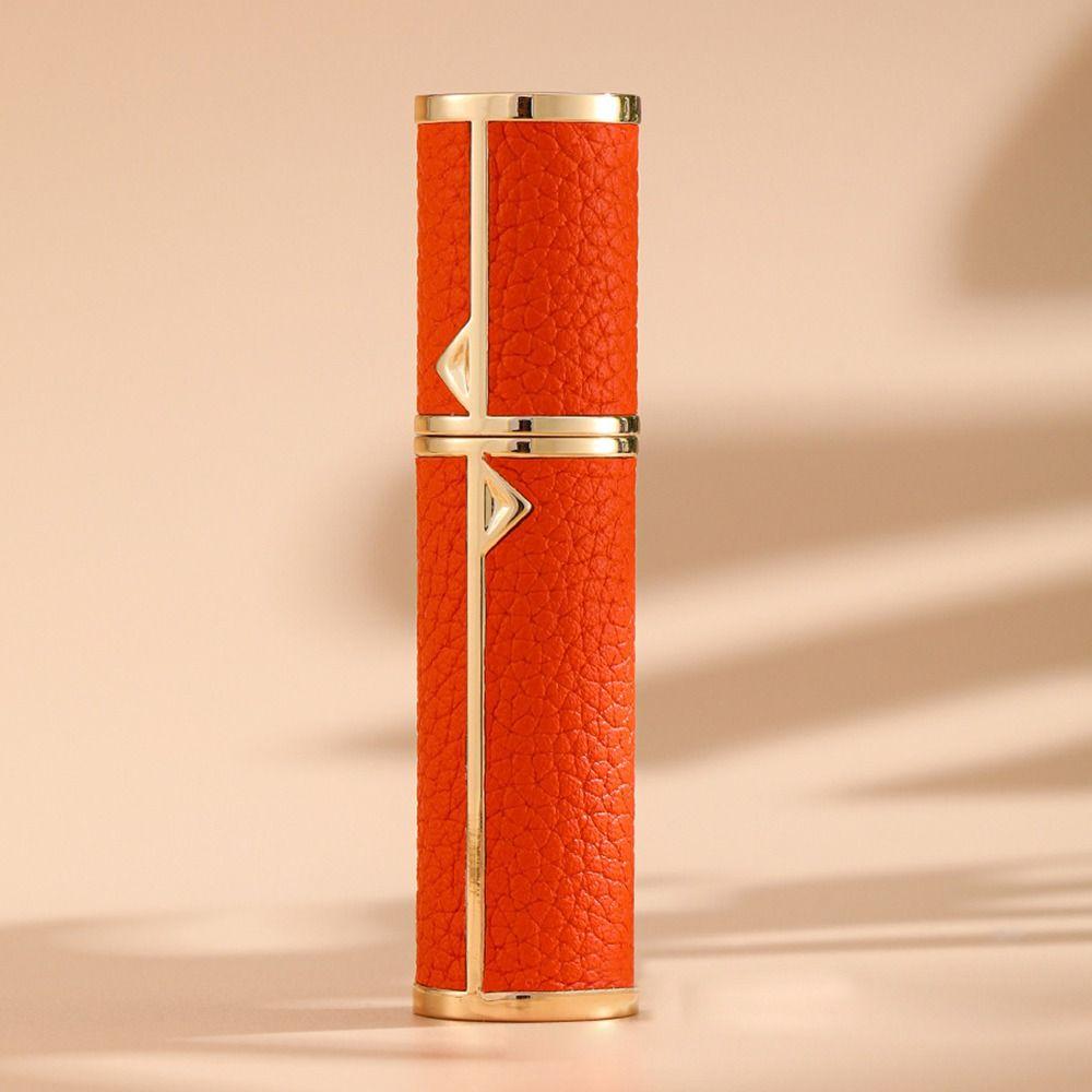 Lychee Pattern Spray Bottle PU Leather Parfume Atomizer Bottle Travel