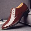 Mens Patent Leather Shoes Men Dress Shoes Lace Up Pointed Toe Wedding Business Party 5 Colors Big Size Rtg5 Mens Dress Shoes