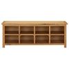 VidaXL Shoe Rack 114x37x45 Cm Solid Oak Wood